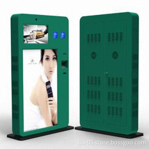 Floor standing advertising screen kiosk with 55 inches big screen for malls lobby